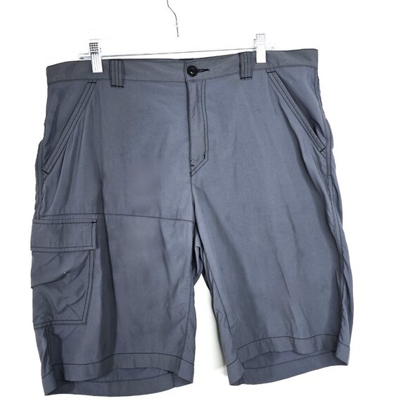Columbia Nylon Cargo Omni Shade Sun Protection Shorts Grey Size 38W/11L - Picture 1 of 6